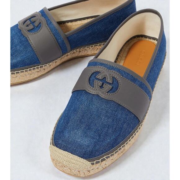 NIB Gucci Alejandro Denim Espadrilles Size UK7 US8 EU41 Authentic $800+ main image 5
